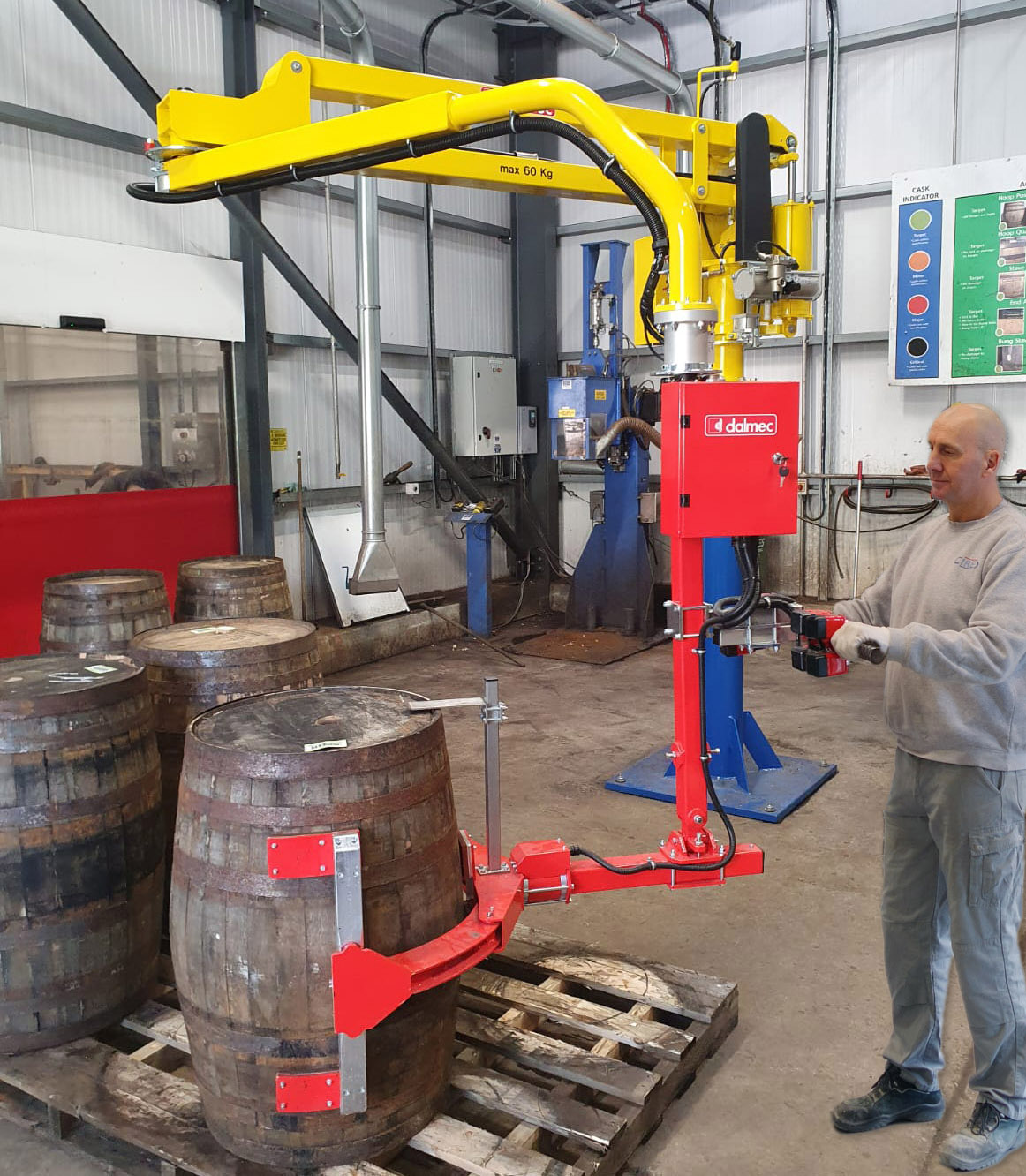 Dalmec UK Industrial lifter for wooden barrels