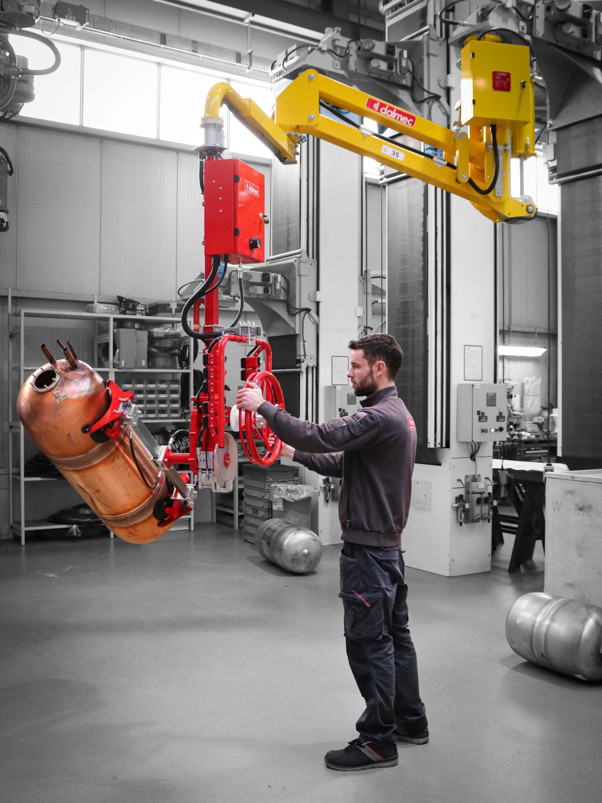 Manipulator for Boilers – Fixed-Overhead Suction-Cup Partner
